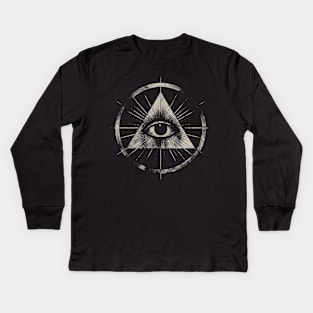 The All-Seeing Eye Kids Long Sleeve T-Shirt